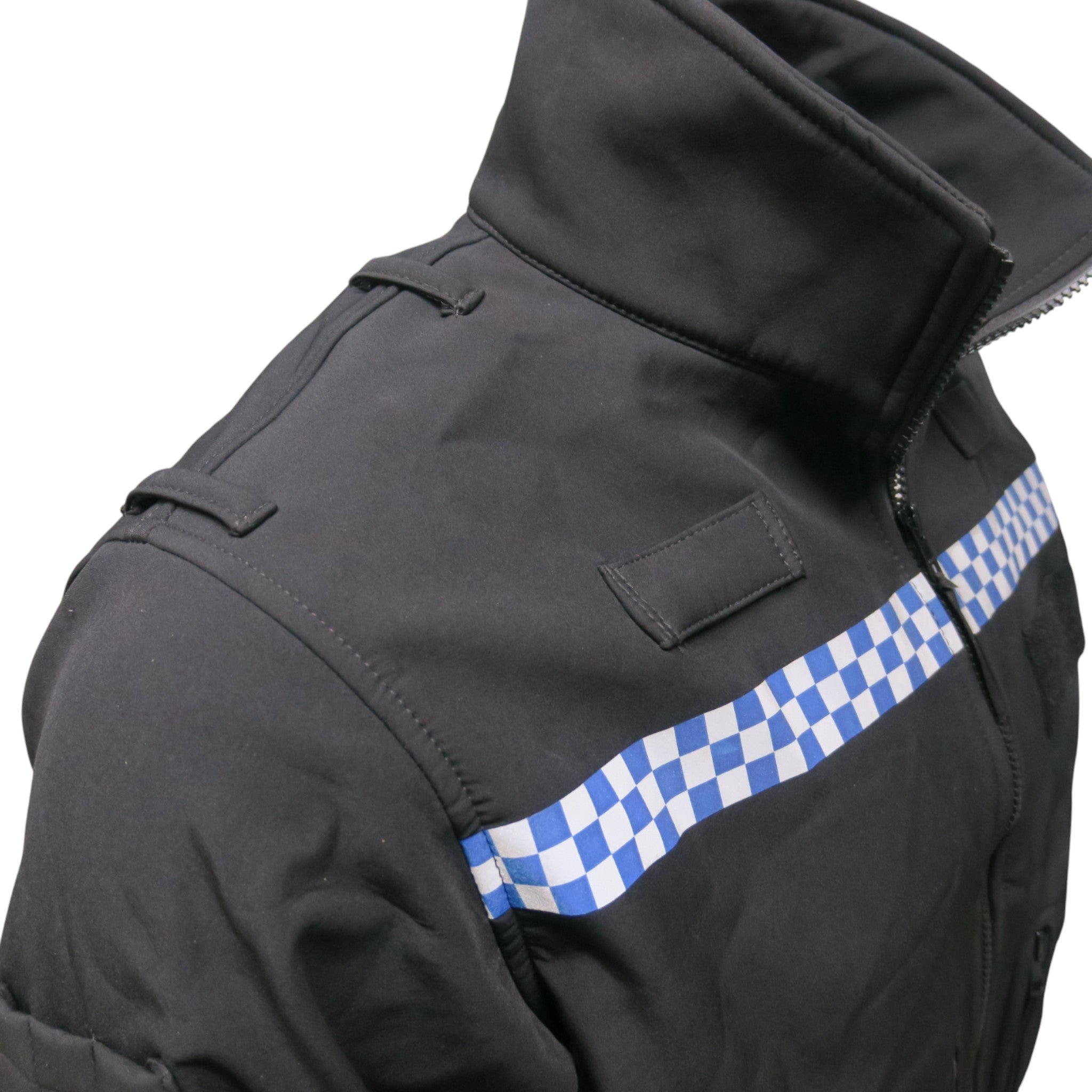 Police Guard Shell Ex Police Soft Shell Jacket With Chequered Strip – Police Direct